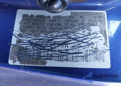 1999 Honda Civic Si from USA, damaged, VIN 1HGEM1156XL062507